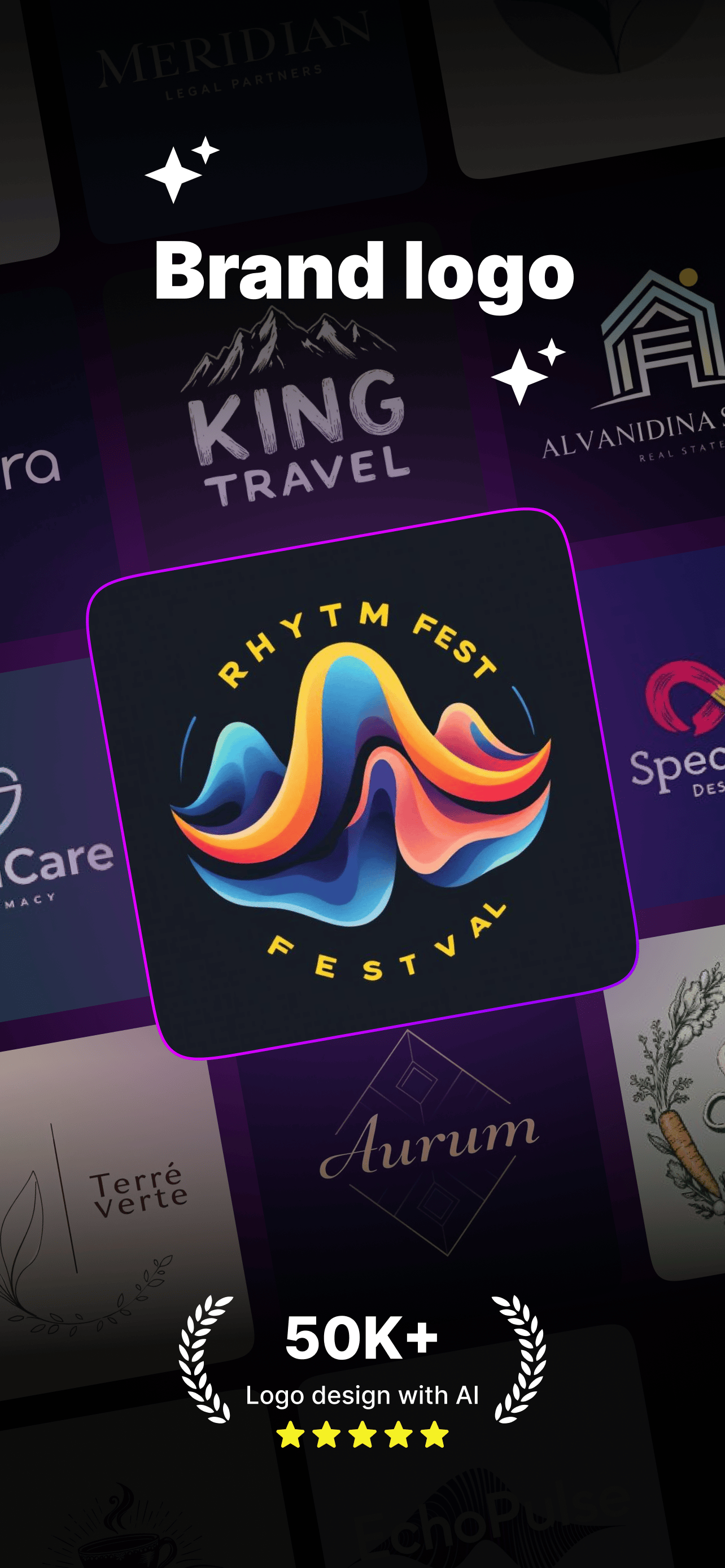 Crevo logo maker interface showing AI-powered design creation