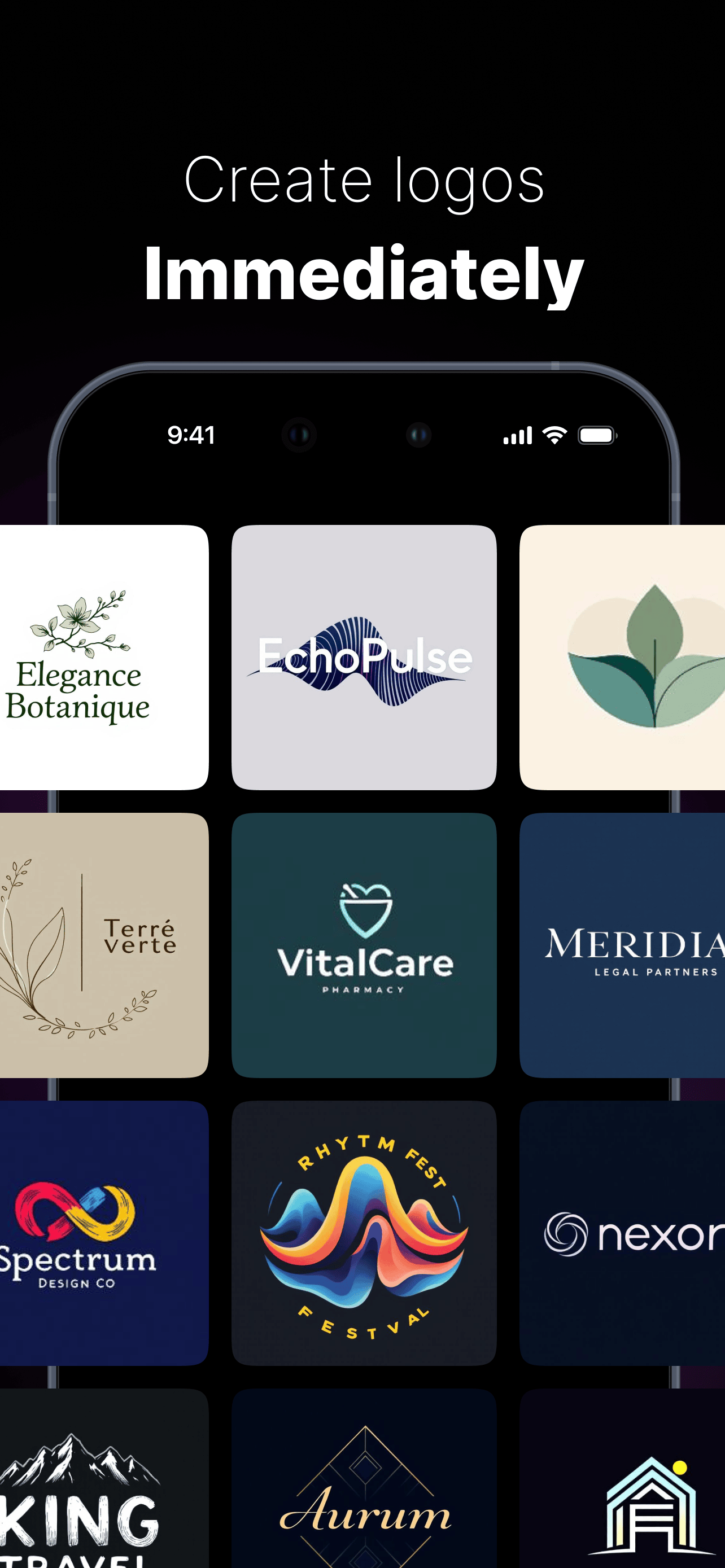 Custom logo editing tools and features in Crevo app